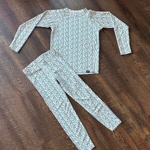 Patagonia Kids Pajama Set - White with Colorful Print